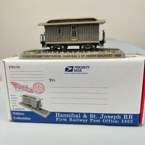 2000 USPS Ltd Ed PEWTER 1st Railway Post Office Train-Hannibal & St Joe RR #3673